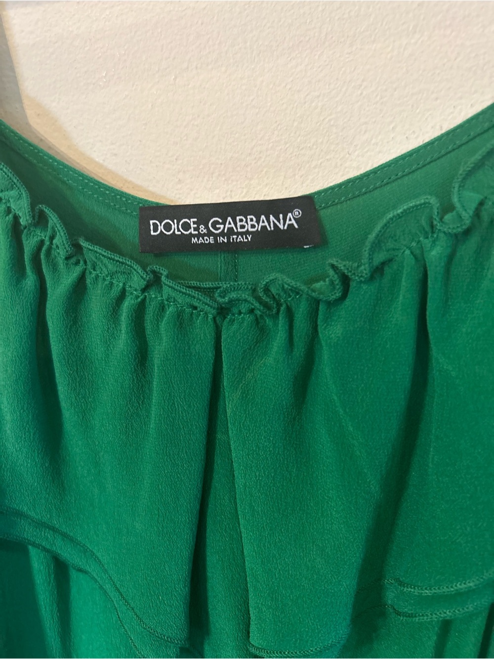 Dolce & Gabbana green silk dress PROJECT size 38 - Picture 6 of 11